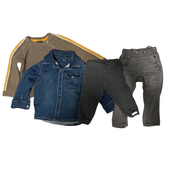 Noppies Bundle – Sweater + Pants + Jeans +shirt (Size: 9-12)  [💥BUNDLE 4 items] - Picture 1 of 8